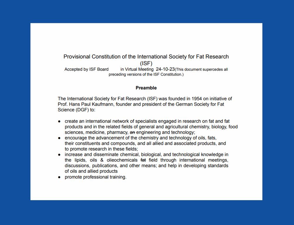 World Congress on oils & fats and ISF Lectureship Series Banner